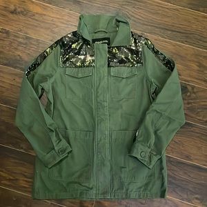 Madden Oversized jacket with camo sequins SIZE MEDIUM